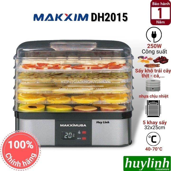 [Mã ELHAMS5 giảm 6% đơn 300K] Máy sấy hoa quả, thực phẩm Makxim MKX-DH-2015 - Tiross TS9682