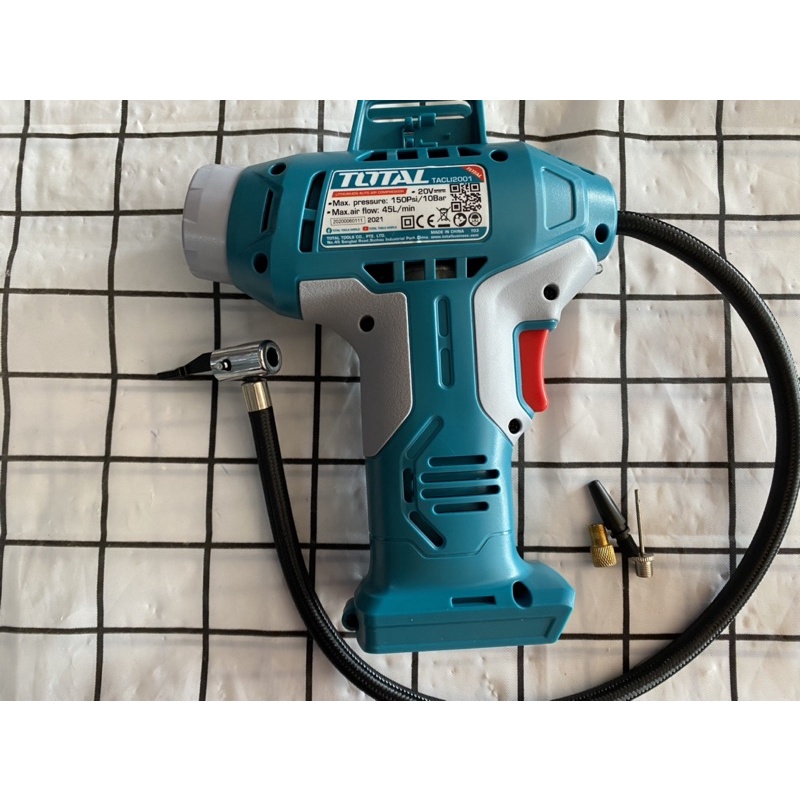 MÁY BƠM HƠI CẦM TAY TỰ ĐỘNG DÙNG PIN LITHIUM 20V TOTAL