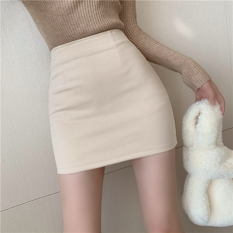 QKOOLE  Chân váy lưng cao phong cách Hàn Quốc quyến rũ cho nữ