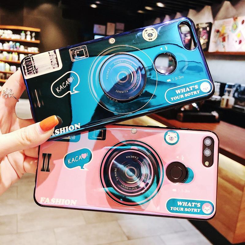 Ốp điện thoại silicon có đế đỡ thiết kế hình camera cho Oppo A95 A16 A74 A93 A94 A54 4G 5G A53 2020 A15S A15 A12 A5S Reno 6z 6 5 5G 4 Pro 4g Reno4 Pro Realme C11 C15