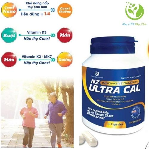 Viên bổ sung Canxi nhập khẩu NZ-ULTRACAL từ Everyday Health  Hỗ trợ bà bầu, giúp trẻ tăng chiều cao