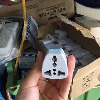 Phích chuyển đổi 3 về 2 chân dẹt