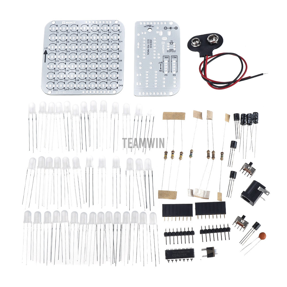 TEAMWINM DIY LED Dot Matrix Display / Tri-Color Breathing Light LED Display Kit / DIY Character Display Parts