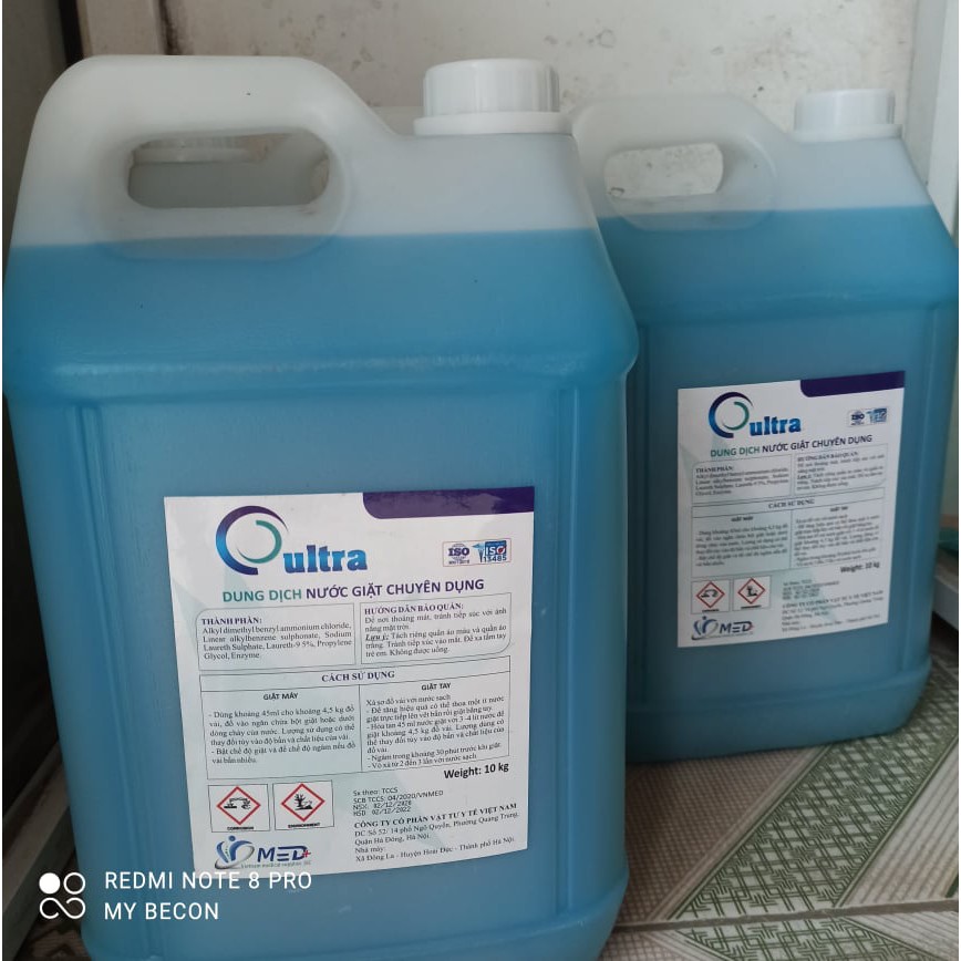 Nước giặt chuyên dụng ultra can 10 lít {miễn phí ship liên hệ 0374816548 để được hướng dẫn}