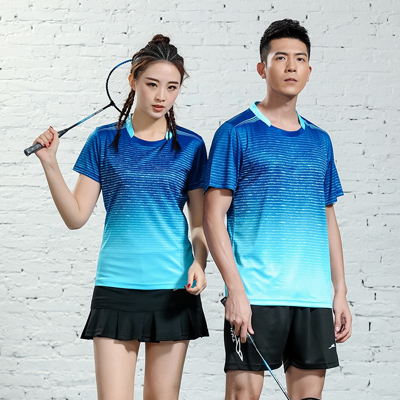 Áo Thun Tay Ngắn Mùa Hè Khô Nhanh Mẫu Mới Dành Cho Nam Nữ Chơi Bóng Bàn tennis Cầu Lông