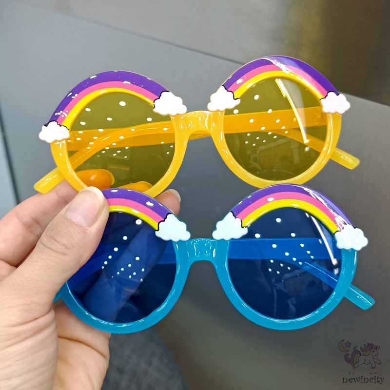 Kính mát trang trí cầu vồng phong cách Hàn Quốc xinh xắn đáng yêu cho bé