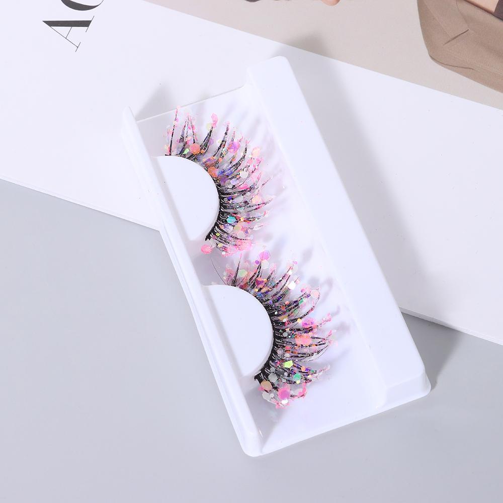 1 Cặp Lông Mi Giả 3D Bằng Sợi Lông Chồn Nhân Tạo Dài Cong