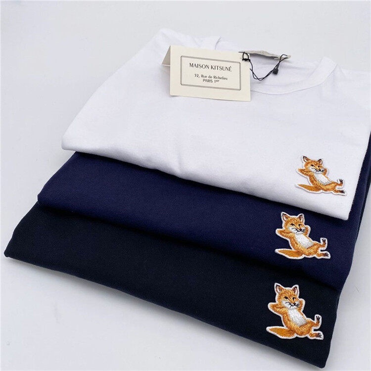 Maison Kitsune & Aacute; o Kh & ocirc; ng Áo Thun Tay Ngắn Thời Trang Cho Nam Và Nữ, Chính Hãng; o T & Thịnh Vượng; o Th & ocirc; Seagra