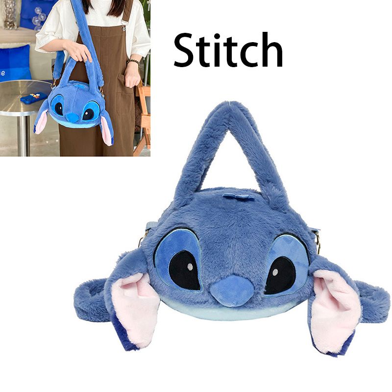 Disney Lilo &amp; Stitch Cartoon Stitch Plush Handbag Cute Messenger Bag Girl Gift