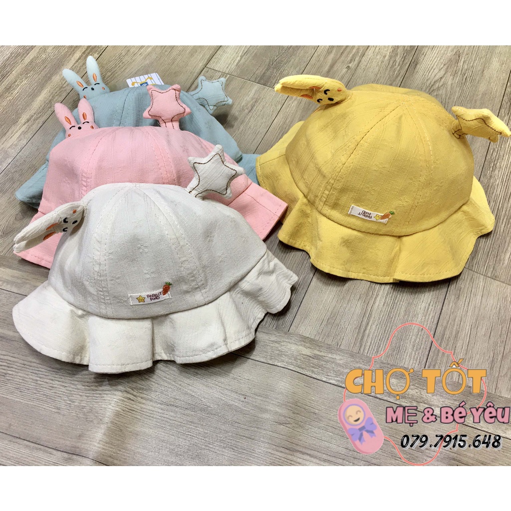 [ẢNH THẬT] Mũ, Nón Tai Bèo Cho Bé Gái Tai Thỏ Đáng Yêu 6-18 tháng