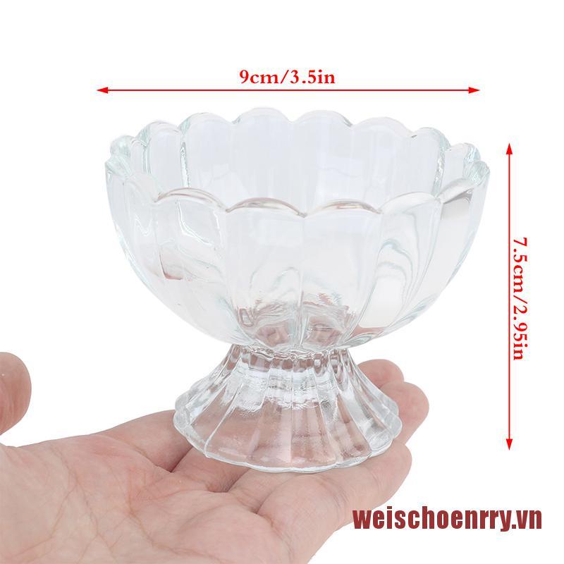 Ly Thủy Tinh Đựng Kem / Cocktail Kiểu Dáng Đơn Giản Xinh Xắn