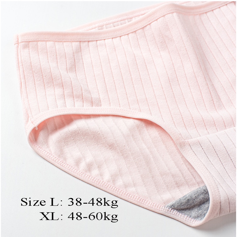 Quần lót nữ kháng khuẩn gân tăm Size L,XL. Quần lót cotton sợi tre màng kháng khuẩn xuất Pháp. | BigBuy360 - bigbuy360.vn