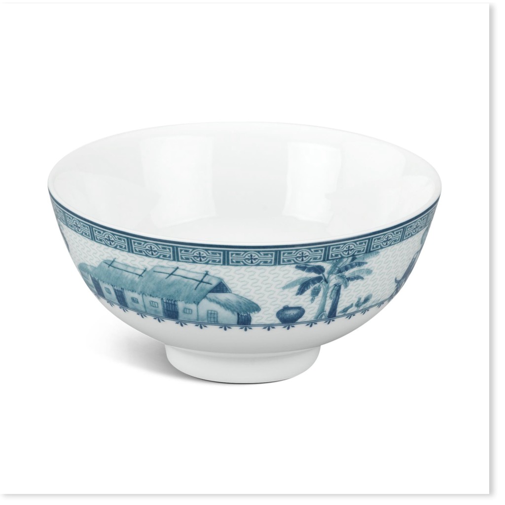 Bộ 10 Chén sứ Minh Long 11.5 cm Jasmine Thôn Dã hàng đẹp cao cấp dùng để ăn cơm trong gia đình, đãi khách, tặng quà tết