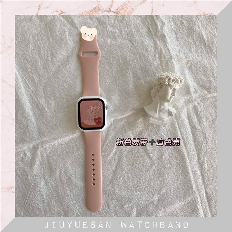 Dây đeo silicon + vỏ bảo vệ đồng hồ thông minh Apple Watch 6 SE 5 4 3 2 1 Size 44mm 40mm 42mm 38mm