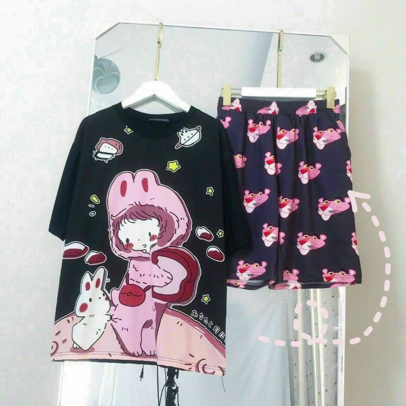 Bộ thun cotton dễ thương