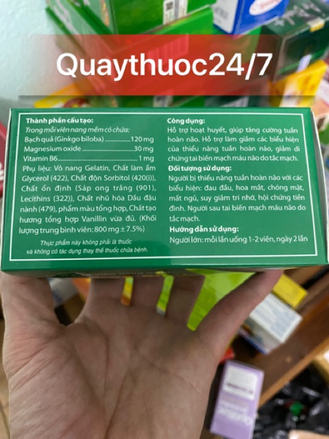 ✅VIÊN UỐNG BỔ NÃO GINKGO BILOBA 120MG (sản phẩm này ko phải là thuốc không có tác dụng thay thế thuốc chữa bệnh)