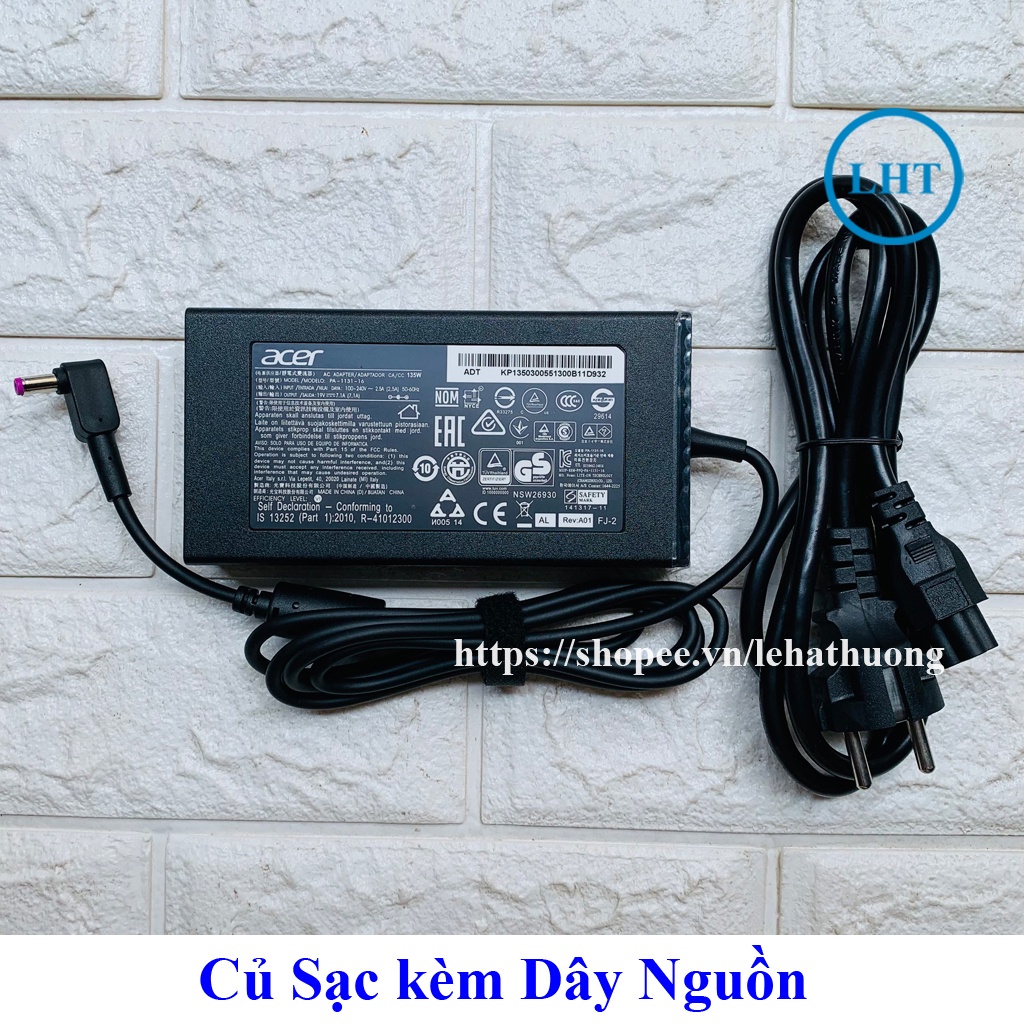 Sạc Laptop ACER NITRO 5 , AN515-51, AN515-51-79W 19V-7.1A Chân to 5.5x1.7mm