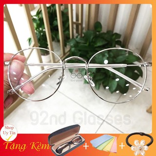 [FULL BOX] Gọng kính cận tròn kim loại Vintage - Kính nhập khẩu Cao Cấp Ship Nhanh 8H