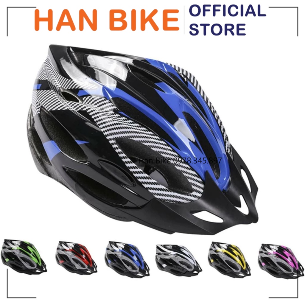 Mũ Bảo Hiểm HAN BIKE - Nón Bảo Hiểm Xe Đạp Thể Thao Nửa Đầu Siêu Nhẹ Siêu Cứng Chính Hãng