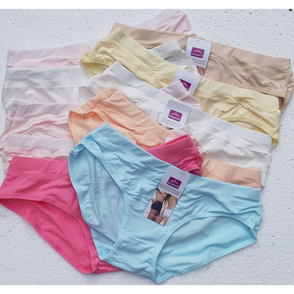 Combo 10 Quần lót nữ dưới 69kg Thun 100% Cotton Cao Cấp Định hình mông