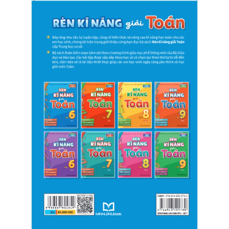 Sách - Rèn Kĩ Năng Giải Toán Lớp 6 Tập 1 - Giáo dục phổ thông mới năm 2022