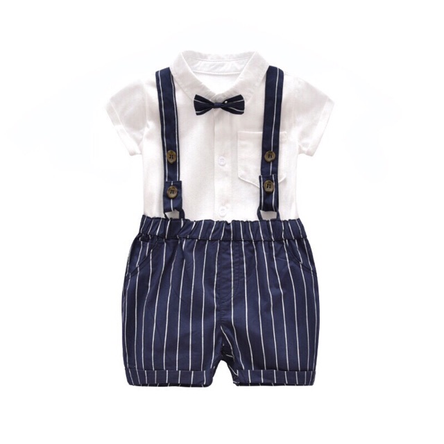 Combo yếm đai kèm body nơ cho bé