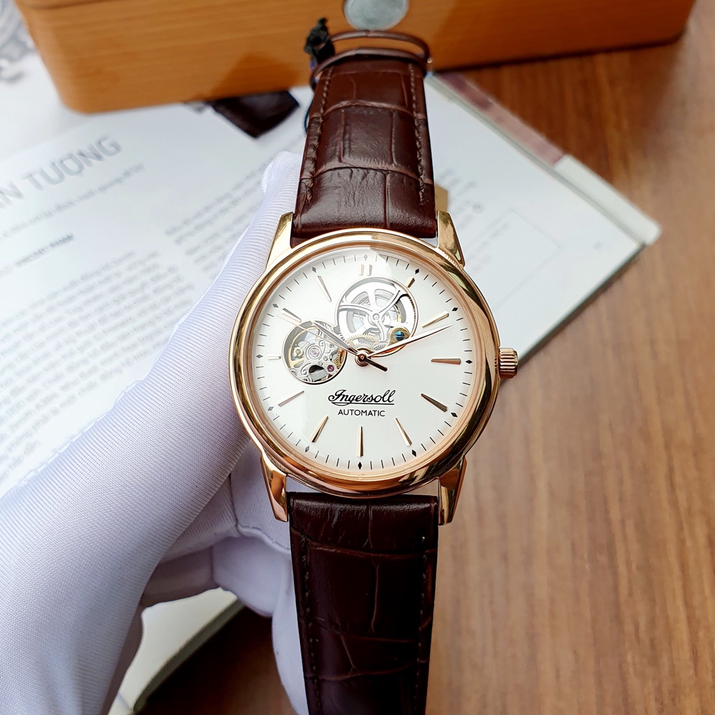 Đồng hồ nam chính hãng Ingersoll Open Heart I07301 - Máy cơ tự động - Kính cứng
