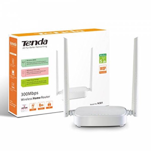 [SALE 10%] Thiết bị phát sóng wifi, modem wifi 2 anten tốc độ 300Mbps TENDA N301, N300 | BigBuy360 - bigbuy360.vn