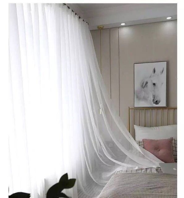 Rèm voan trơn đã có sóng rèm