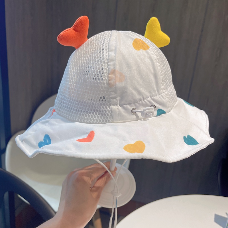 Nón Tai Bèo Phối Lưới Thoáng Khí Dễ Thương Thời Trang Mùa Hè Cho Bé Gái