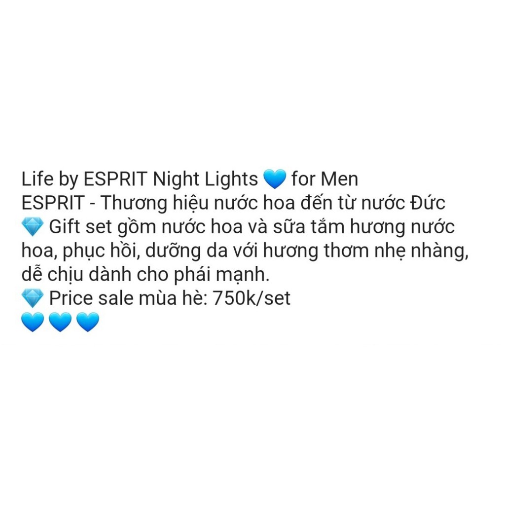 Set nước hoa Life by ESPRIT Night Lights for Men