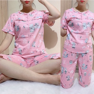 Đồ bộ nữ cổ khuy bèo