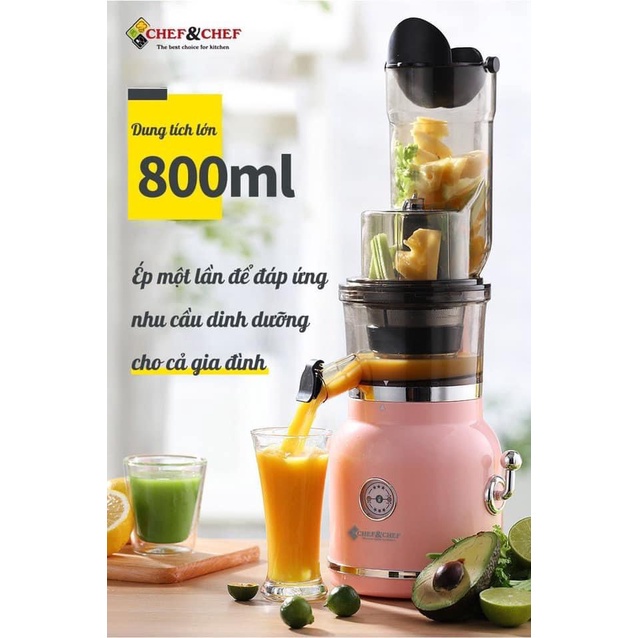 MÁY ÉP CHẬM NGUYÊN QUẢ CHEF&amp;CHEF CH-333 CÔNG NGHỆ CHỐNG ỒN