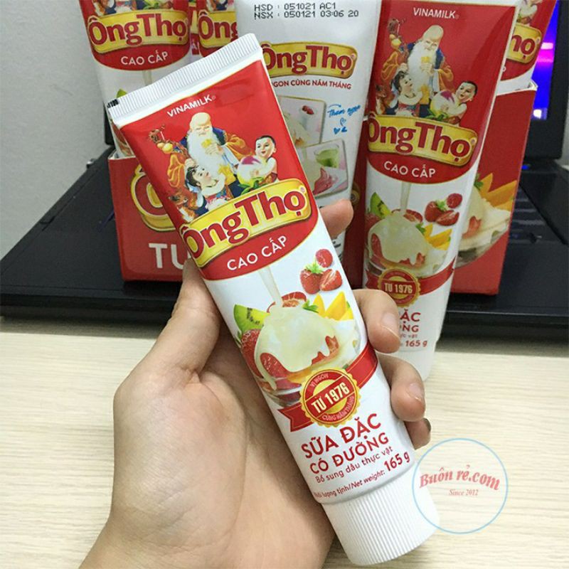 SỮA ĐẶC CÓ ĐƯỜNG ÔNG THỌ ĐỎ DẠNG TUÝT(165gr)