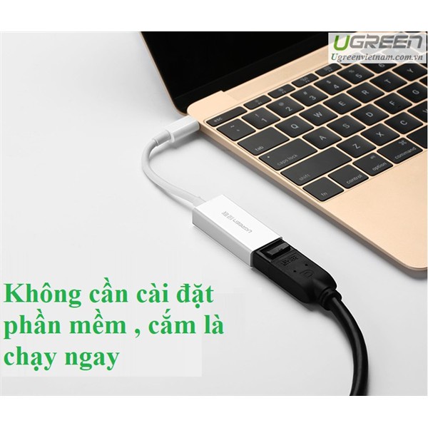 Cáp chuyển đổi USB Type-C to Displayport (Female) Ugreen 40372 chính hãng