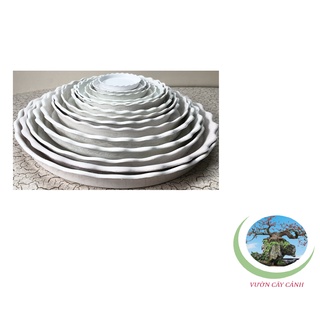 Đĩa lót chậu tròn khía Phi 13cm - #049C#