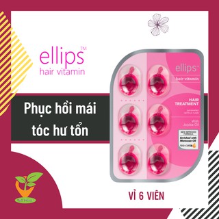 Viên serum dưỡng tóc ELLIPS (Vỉ 6 viên) - Vitamin dưỡng tóc