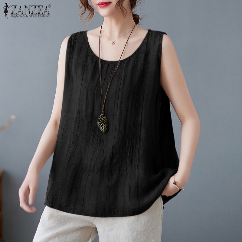 Áo nữ Zanzea không tay màu trơn thời trang