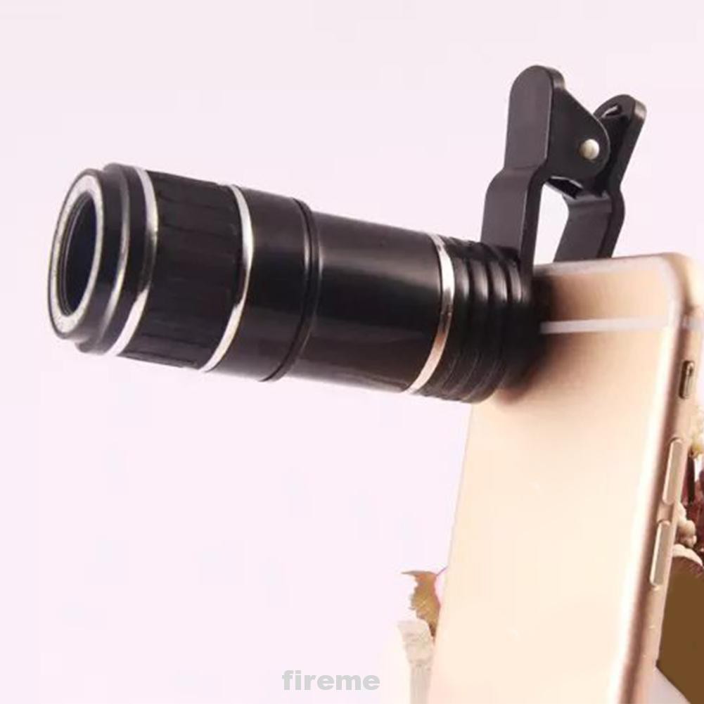 12X Replacement Removable Universal Portable Clip On Zoom Mobile Phone Lens