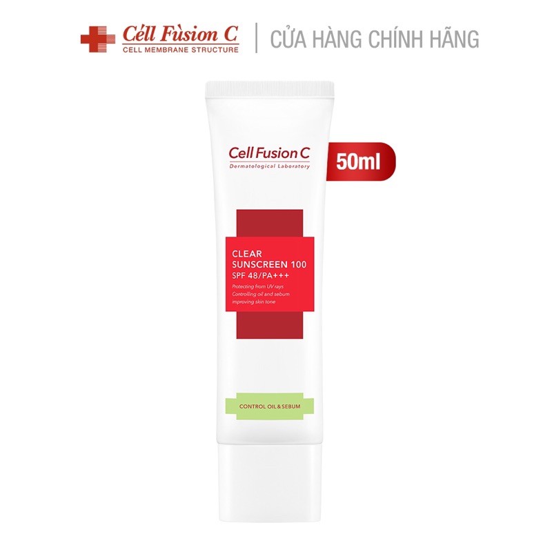 Kem Chống Nắng Dành Cho Da Dầu Cell Fusion C Advanced Clear Sunscreen 100 SPF50+/ PA++++