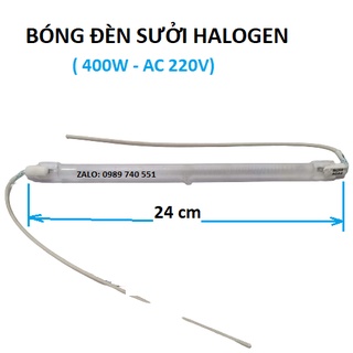 bóng đèn sưởi thẳng có dây 24cm 300 -400W 220v