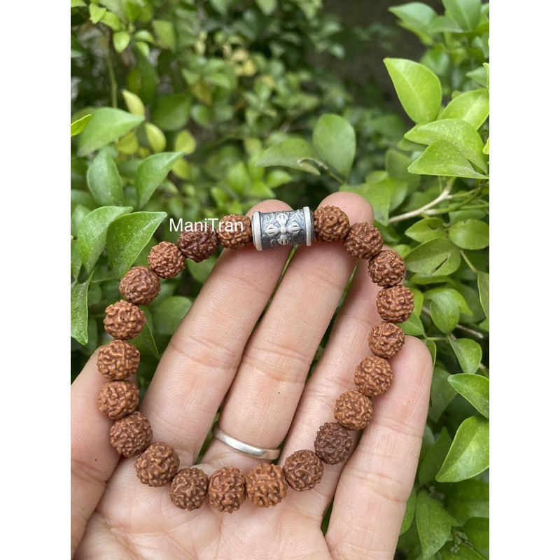 Vòng Tay 𝐡𝐚̣𝐭 𝐤𝐢𝐦 𝐜𝐚𝐧𝐠 𝐛𝐨̂̀ đ𝐞̂̀ mid charm chùy kim cang đôi