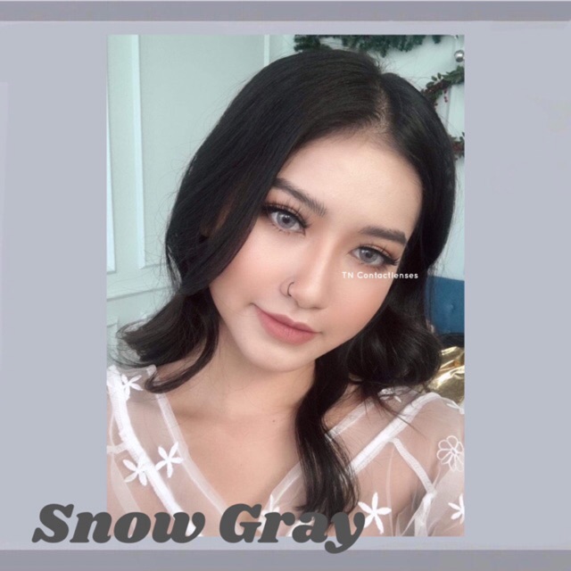 Kính áp tròng Snow Gray 14.0 - Độ cận 0->6 - Hạn 6 tháng