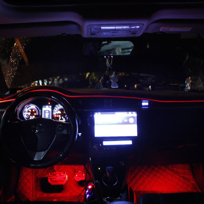 Dây Đèn LED 10 Trong 1 RGB Dài 8M Dùng Để Trang Trí Nội Thất Xe Ô Tô Kèm Phụ Kiện