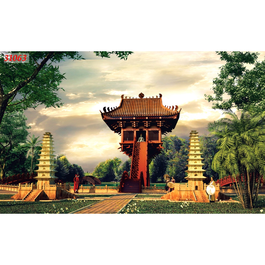 Tranh lụa 3D phong cách Hà Nội xưa siêu thực