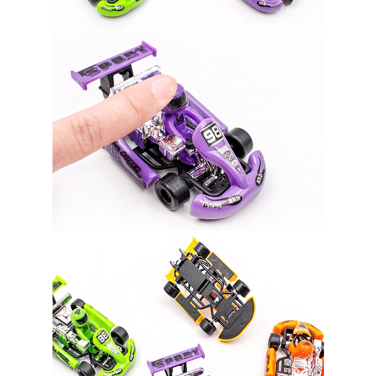 Đồ chơi trẻ em xe đua F1 mini kéo lùi chạy cót nhiều màu chó bé E741