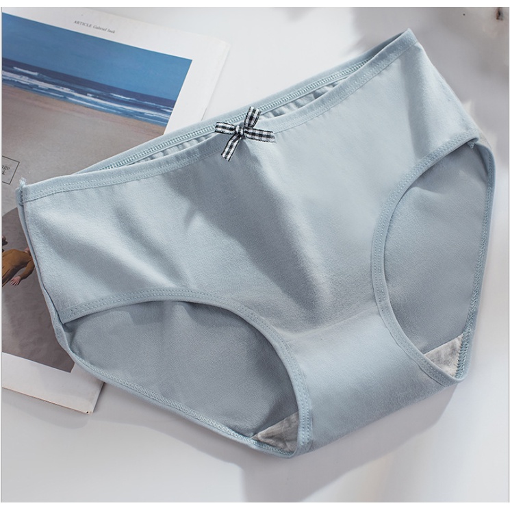Quần Chip Nữ Cotton Đính nơ Màu Trơn Mềm Mịn Nâng mông kháng khuẩn tôn dáng QL08