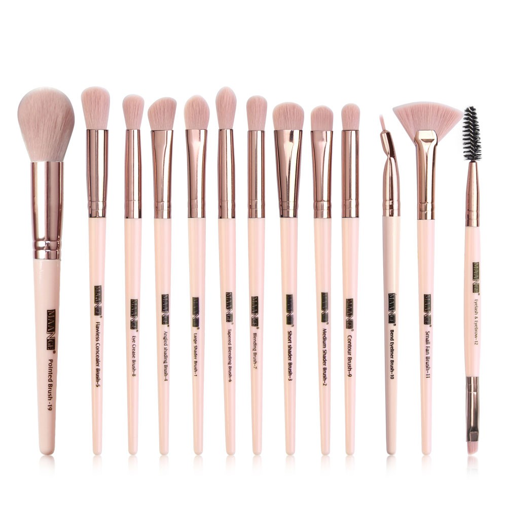 MAGEFY 13 PCS/Set Makeup Brushes Set  Cọ trang điểm đánh phấn mắt chất lượng cao，Cọ Trang Điểm Lông Siêu Mềm Thiết Kế Nhỏ Gọn Dùng Đánh Phấn Mắt