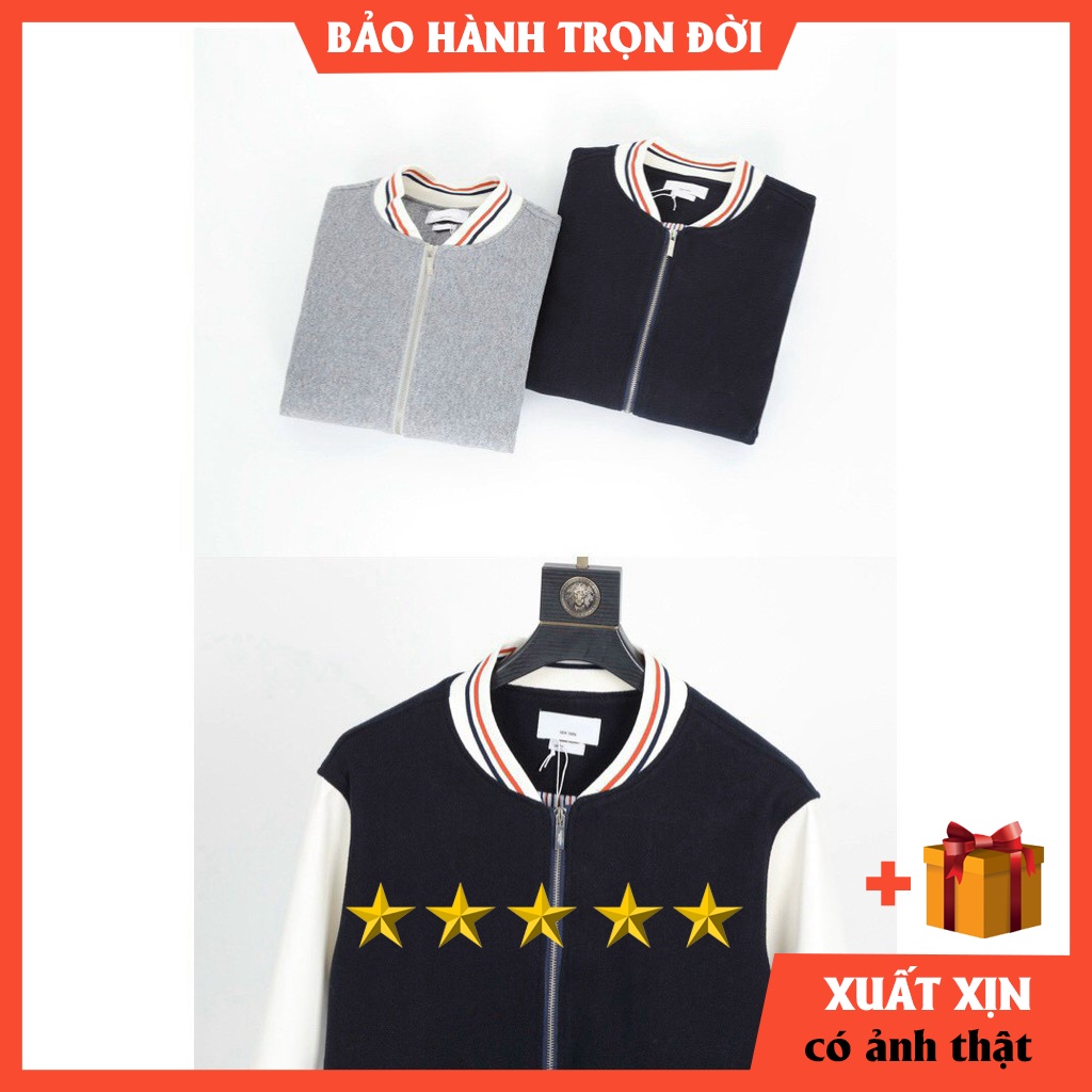 Áo khoác nam cổ sọc hiệu Thom Browne