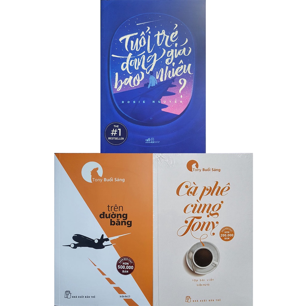 Sách - Combo 3 Cuốn: Tuổi Trẻ Đáng Giá Bao Nhiêu + Trên Đường Băng + Cà phê cùng Tony